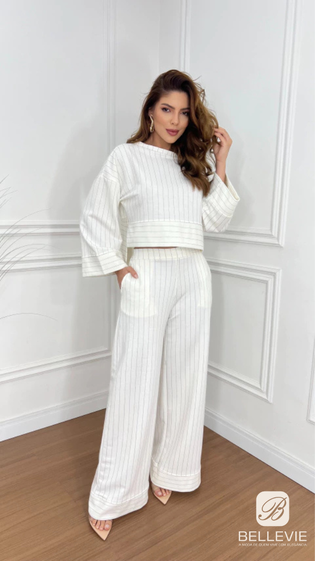 Conjunto Moletinho Listrado Elisangela - Use Bellevie