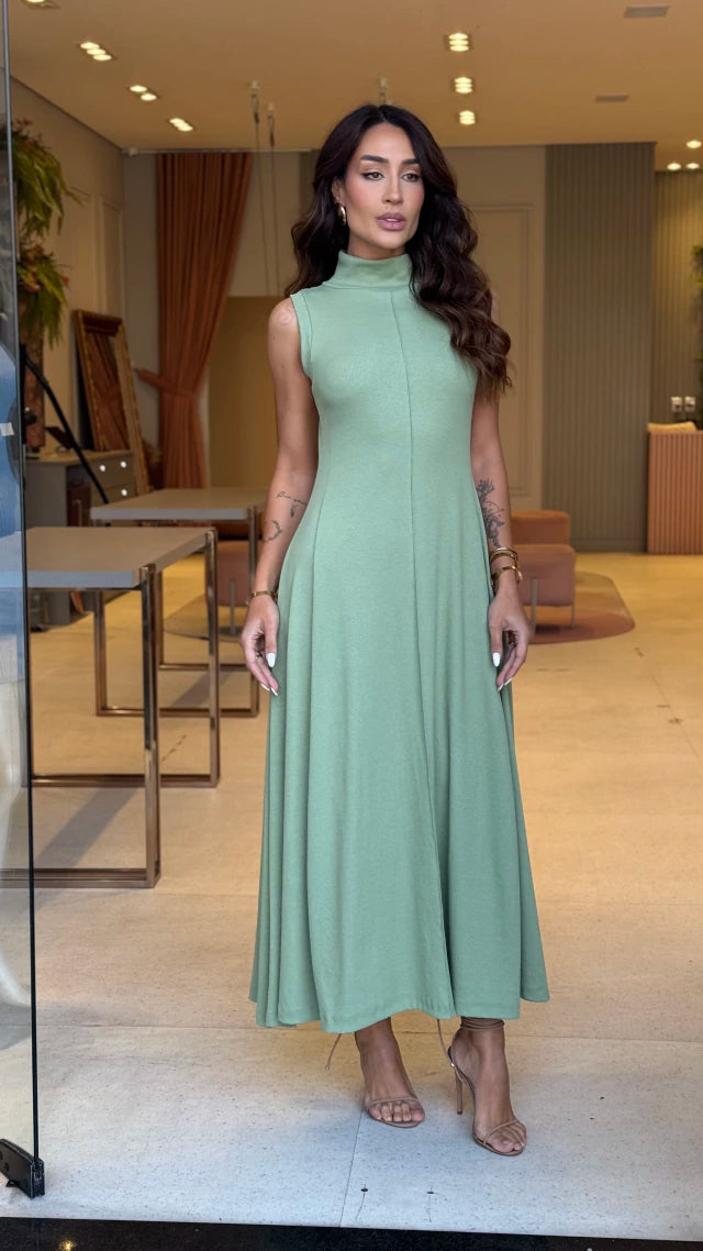 Vestido Canelado Gola Yarin – Use Bellevie